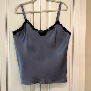 Soma 100% Silk Gray Camisole / PJ Top